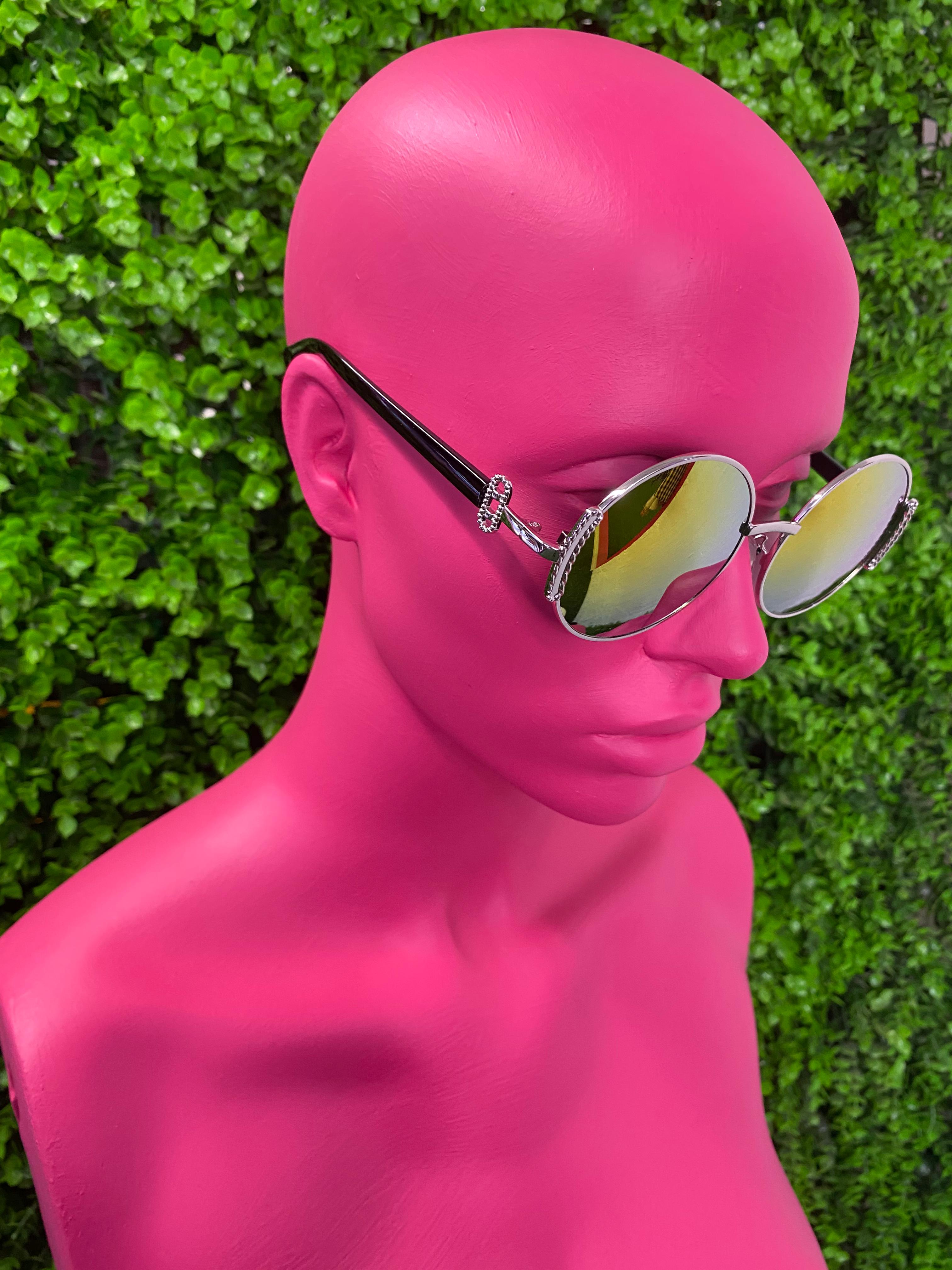Gold Round Mirror Sunglasses