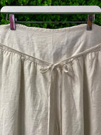 Cream Wide-Leg Pants