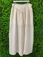 Cream Wide-Leg Pants