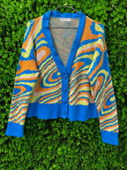 Bright Abstract Knit Cardigan
