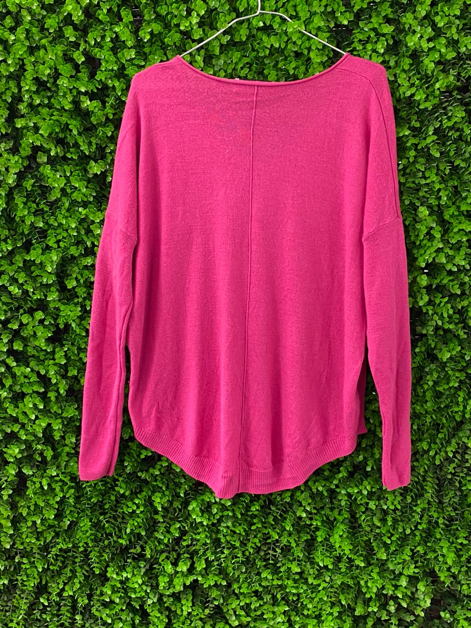Country Road Berry Pink Fine-Knit Wool Top