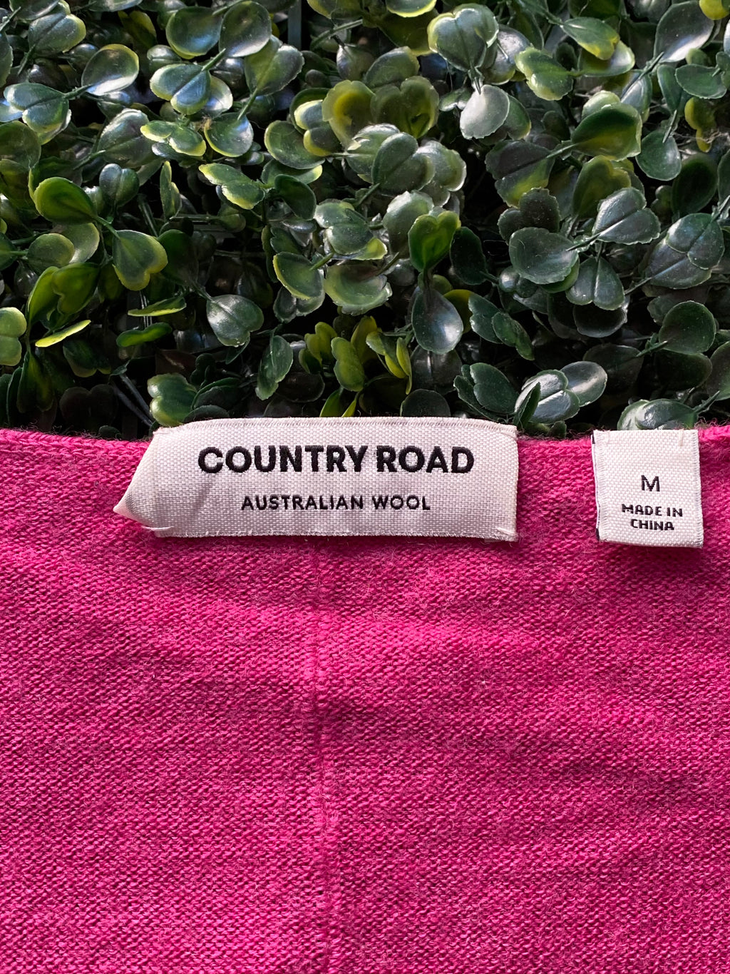 Country Road Berry Pink Fine-Knit Wool Top