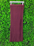 Zara Rust Pleated Midi Skirt