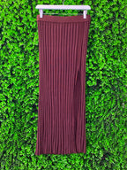Zara Rust Pleated Midi Skirt