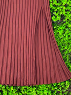 Zara Rust Pleated Midi Skirt