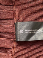 Zara Rust Pleated Midi Skirt