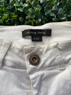 Sissy Boy White Stretch-Cotton Distressed Skinny Jeans