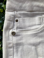 Sissy Boy White Stretch-Cotton Distressed Skinny Jeans