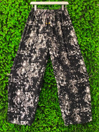 Black & Ivory Abstract Drawstring Maxi Dress