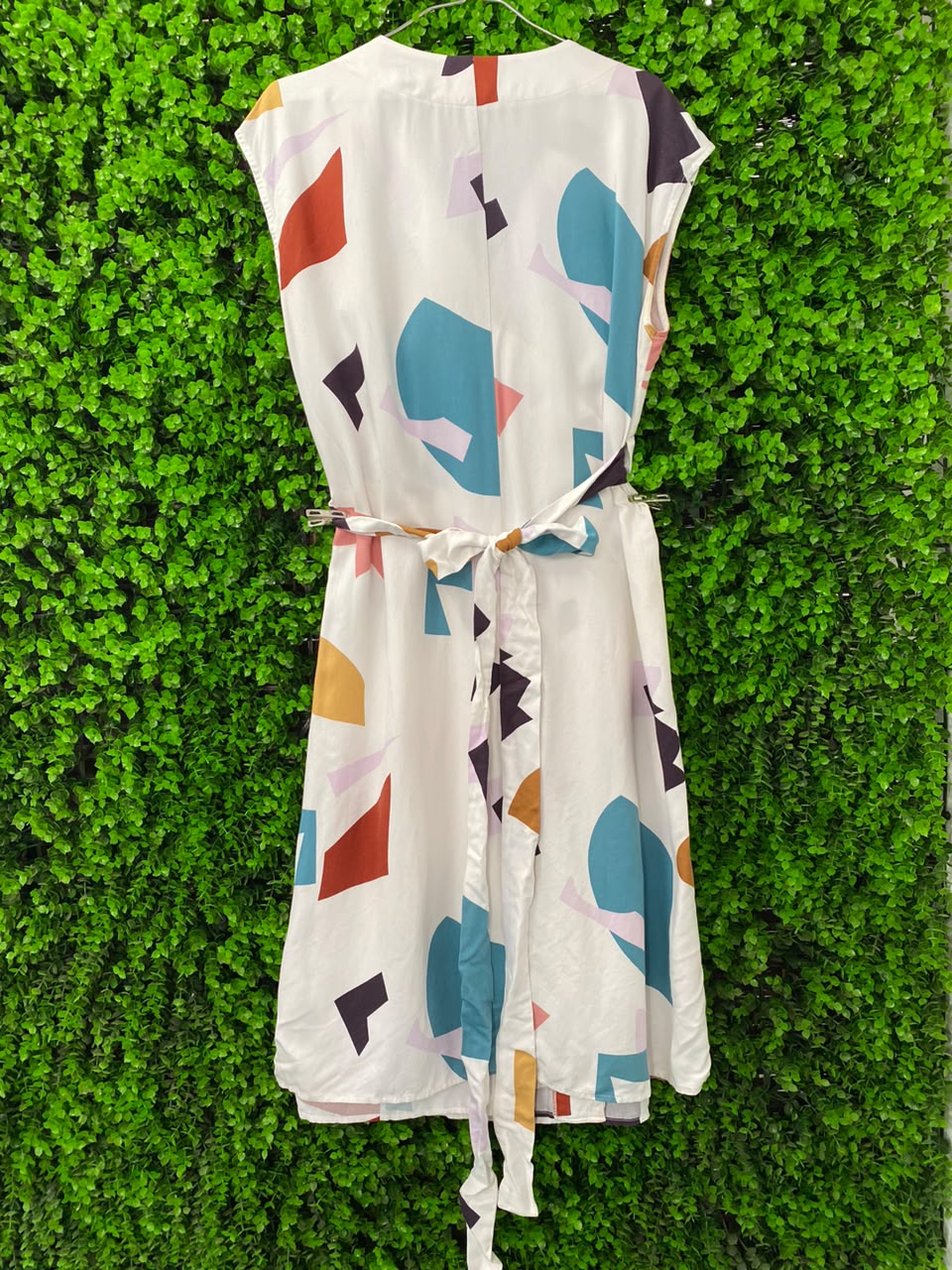 Poetry Ivory Abstract-Print Sleeveless Dress