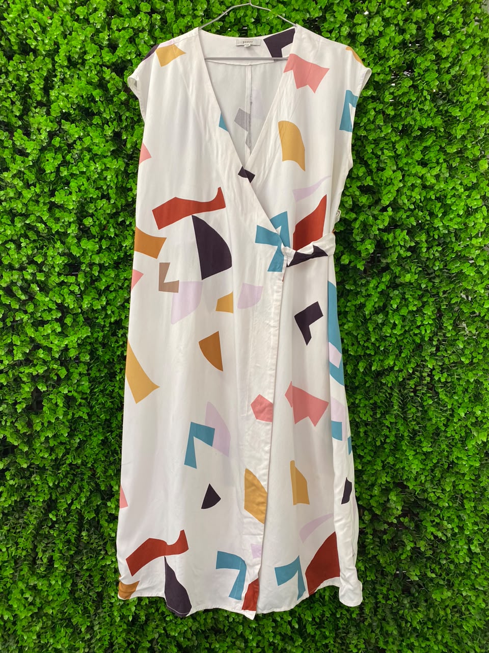 Poetry Ivory Abstract-Print Sleeveless Dress