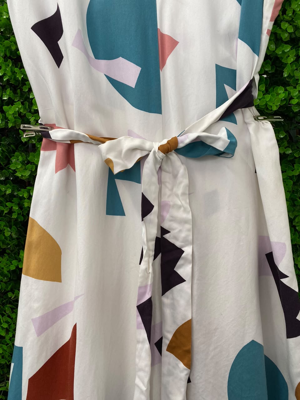 Poetry Ivory Abstract-Print Sleeveless Dress
