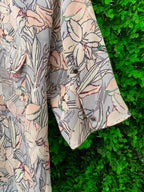 Zara Basic Soft Botanical Batwing Blouse