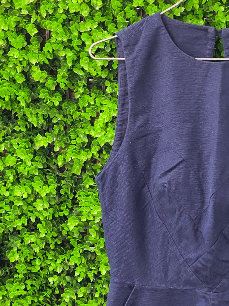 KooKai Deep Navy Purple Stretch-Cotton Sleeveless Playsuit