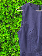 KooKai Deep Navy Purple Stretch-Cotton Sleeveless Playsuit