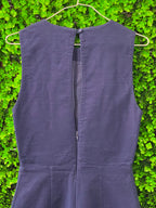 KooKai Deep Navy Purple Stretch-Cotton Sleeveless Playsuit