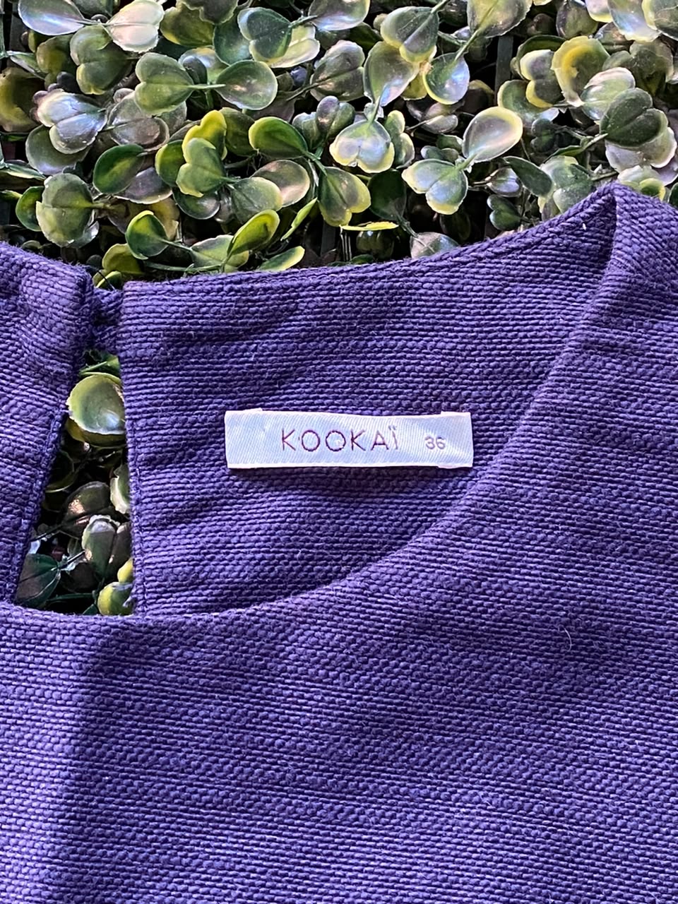 KooKai Deep Navy Purple Stretch-Cotton Sleeveless Playsuit