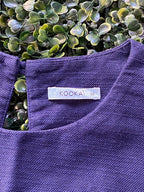 KooKai Deep Navy Purple Stretch-Cotton Sleeveless Playsuit