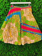 Multicolour Baroque Shirt & Pleated Skirt Set