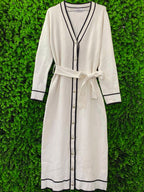 Woolworths Cream Belted Long Cardigan