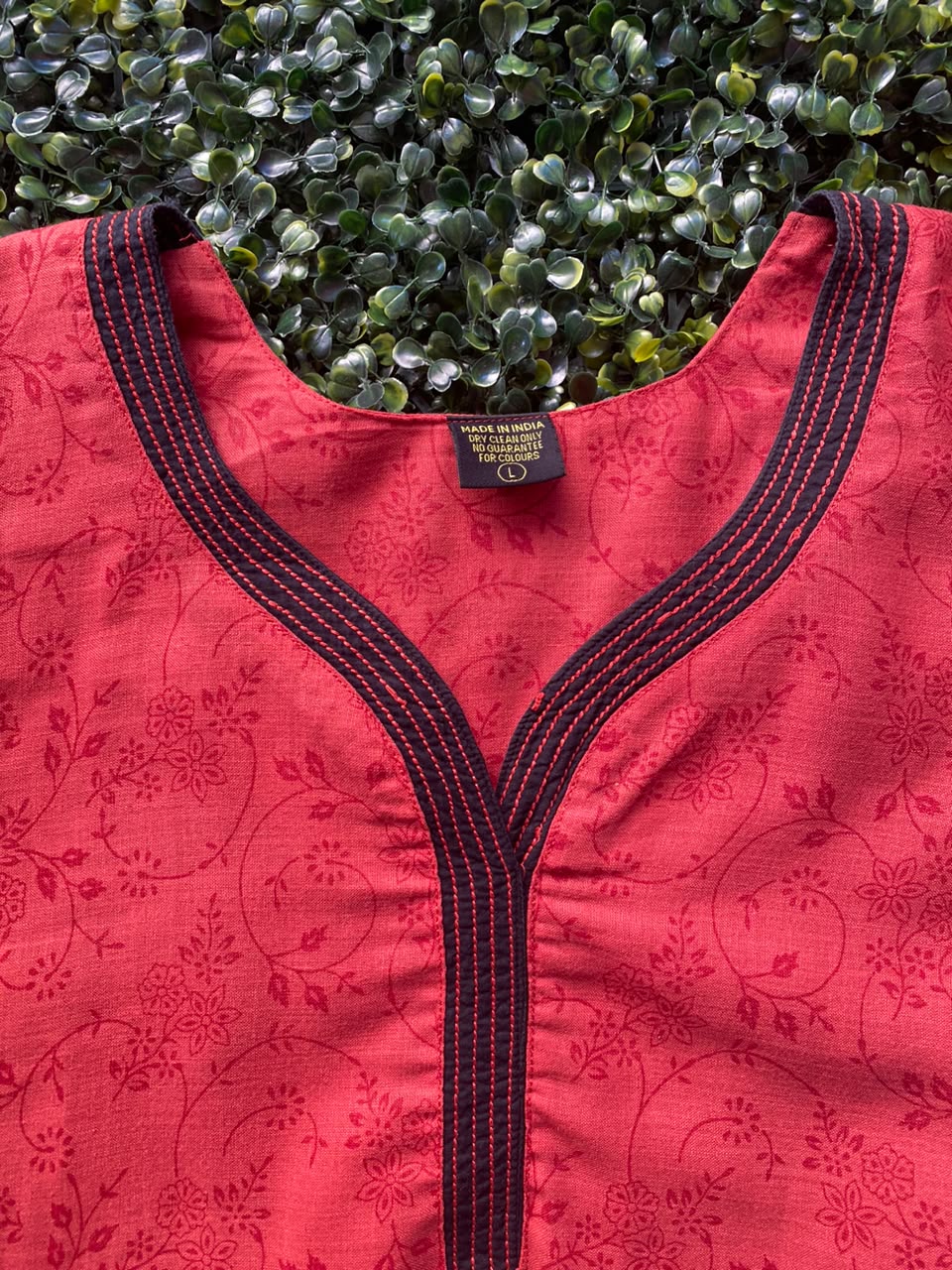 Coral Embroidered Sleeveless Tunic Dress