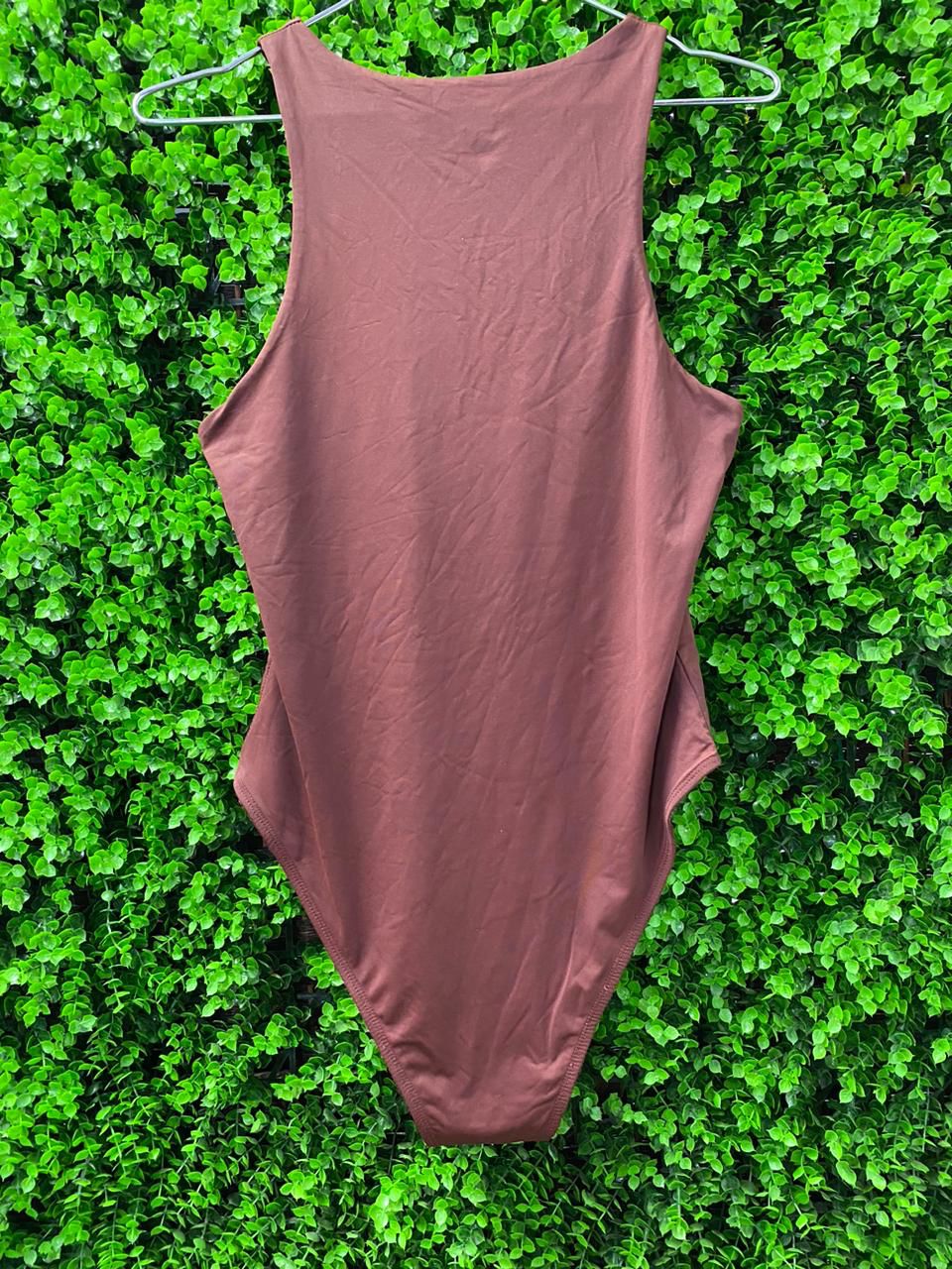 Chocolate Brown Sleeveless Bodysuit
