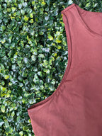 Chocolate Brown Sleeveless Bodysuit