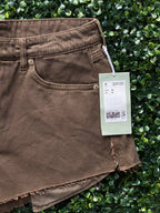 Cheeky Chocolate Brown Denim Mini Shorts