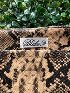 Blake Neutral Snake-Print Mini Skirt