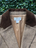 Best Connections Taupe Wool-Blend Herringbone Blazer