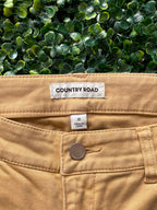 Country Road Camel Stretch Cropped Trousers