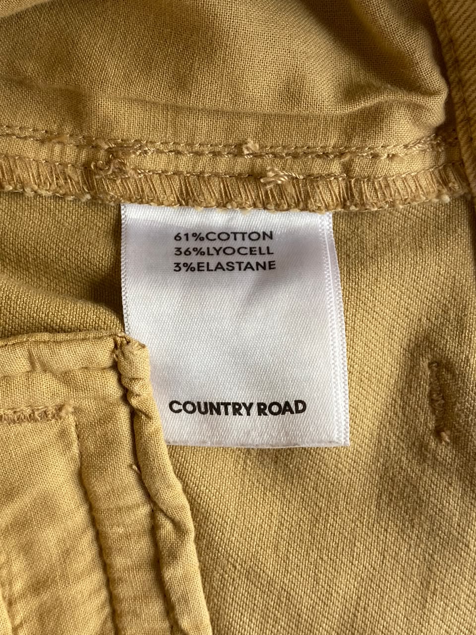 Country Road Camel Stretch Cropped Trousers
