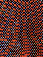 Orange Mesh Chain Strap Top