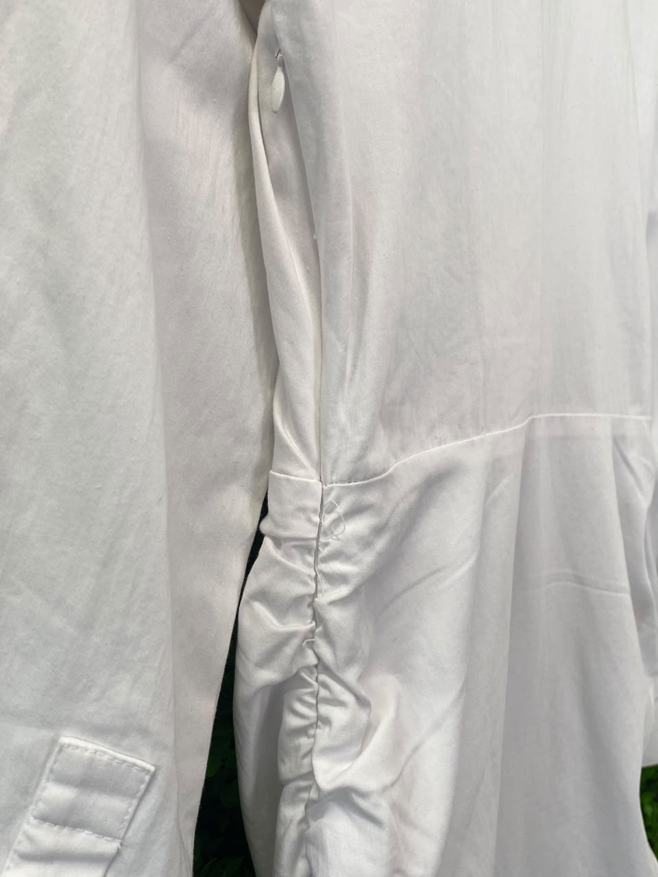 Zara White Longline Wrap Shirt Dress