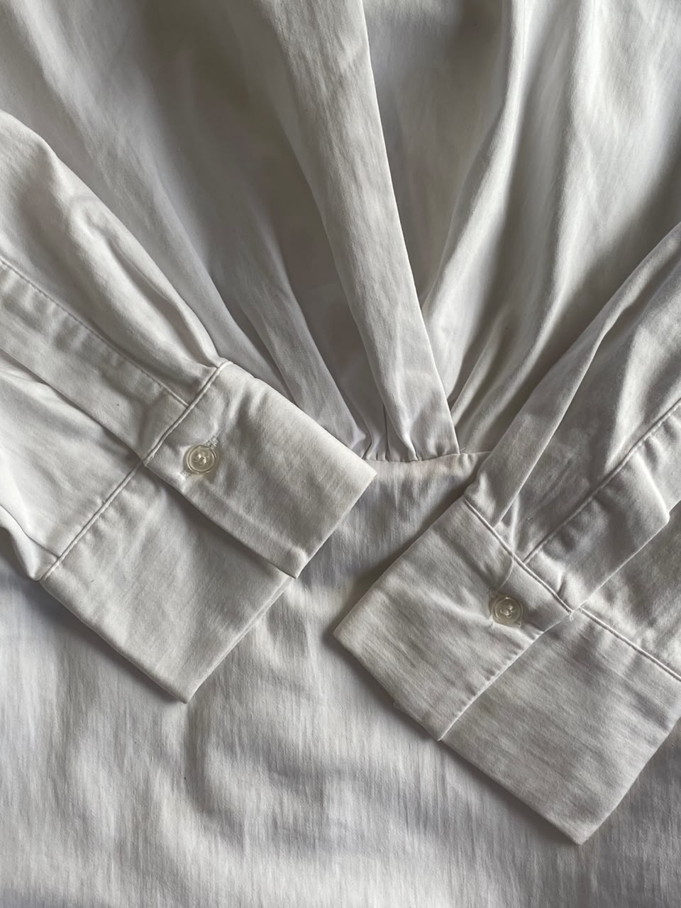 Zara White Longline Wrap Shirt Dress