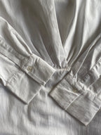 Zara White Longline Wrap Shirt Dress