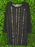 Banana Republic Black Graphic-Panel Shift Dress