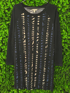 Banana Republic Black Graphic-Panel Shift Dress