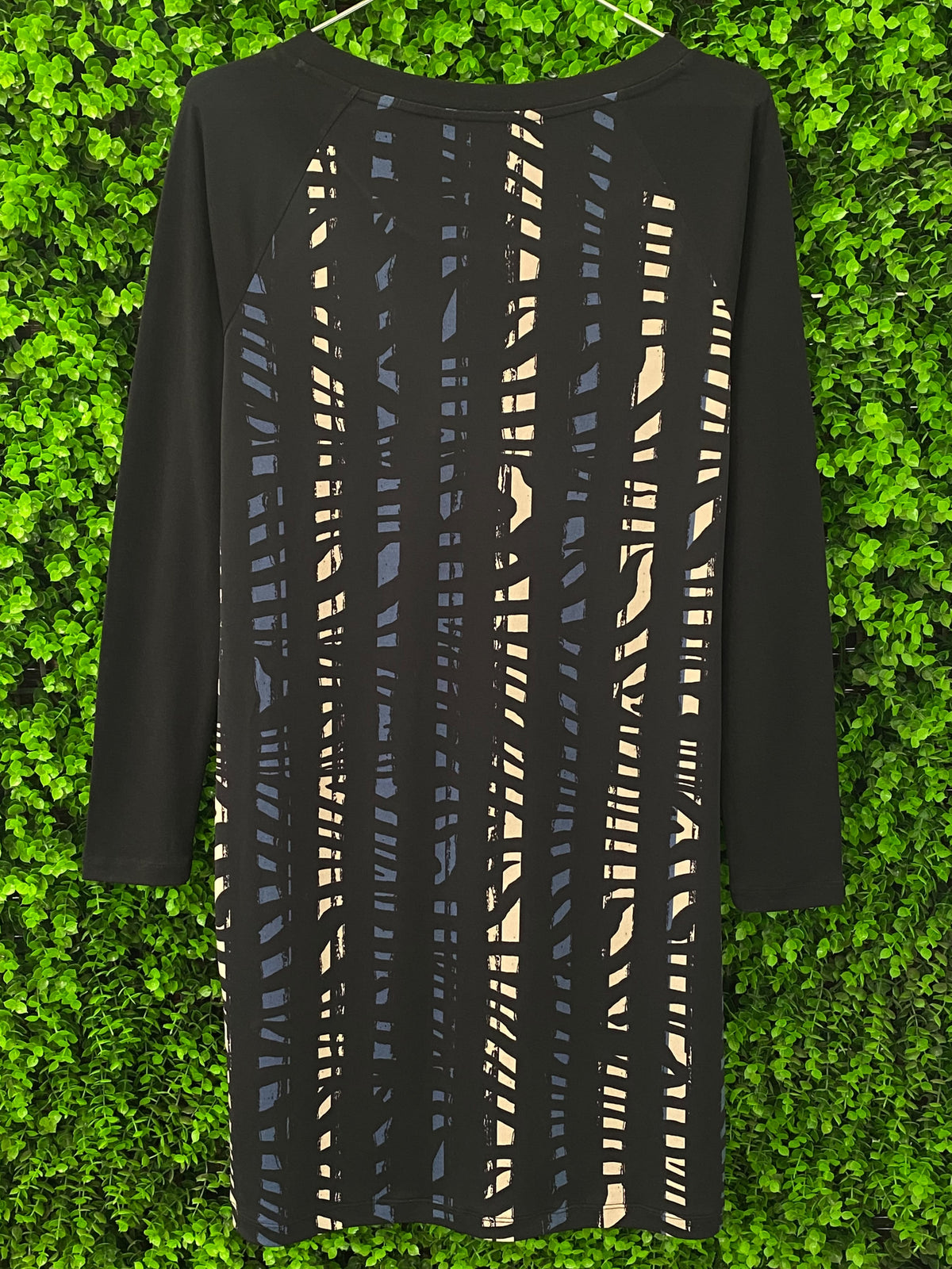 Banana Republic Black Graphic-Panel Shift Dress