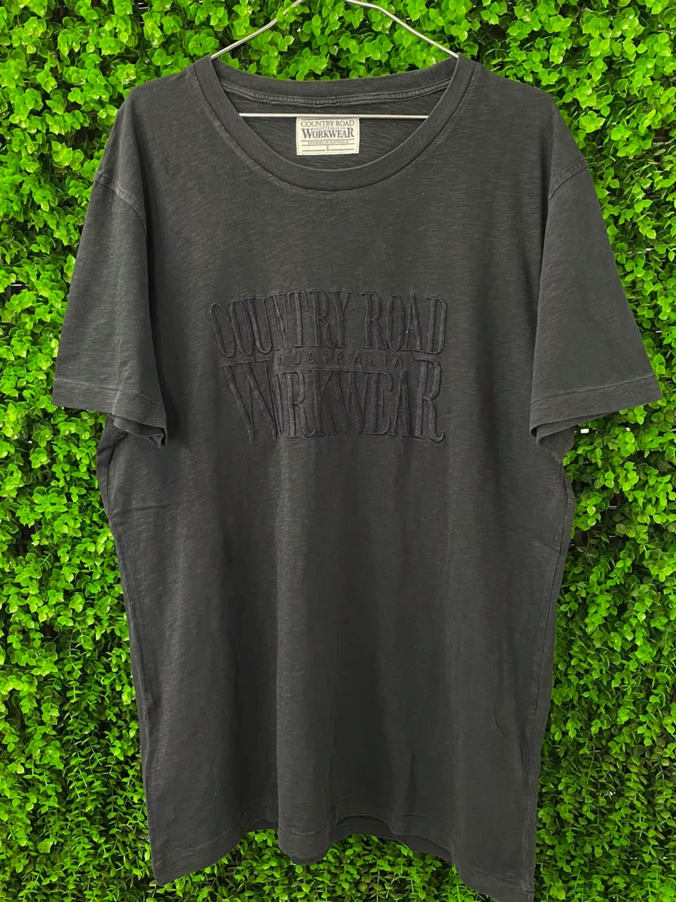 Country Road Workwear Charcoal Cotton Logo T-Shirt
