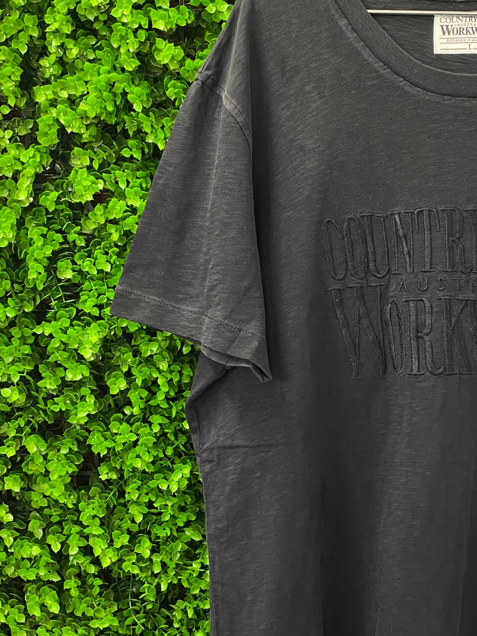 Country Road Workwear Charcoal Cotton Logo T-Shirt