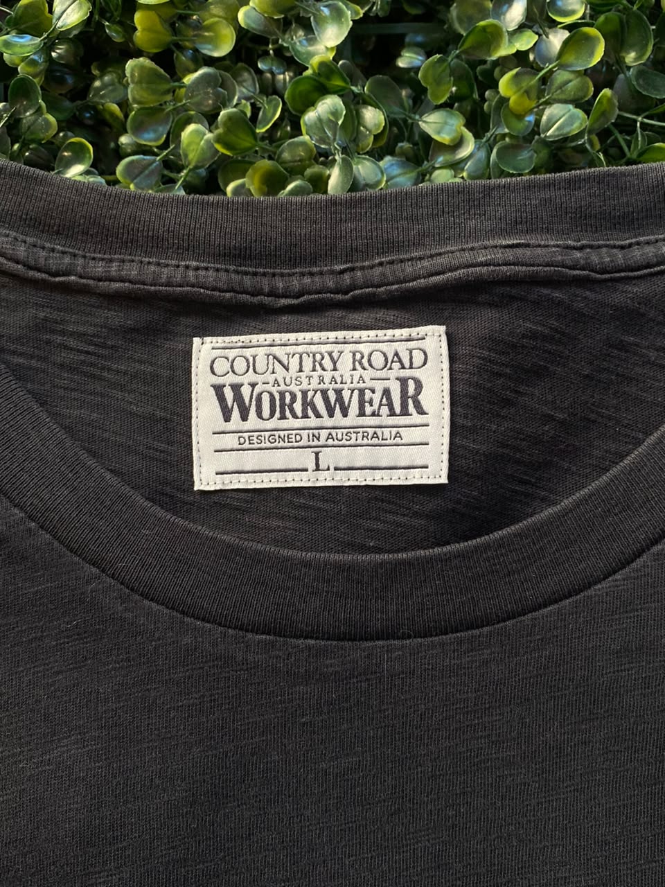 Country Road Workwear Charcoal Cotton Logo T-Shirt