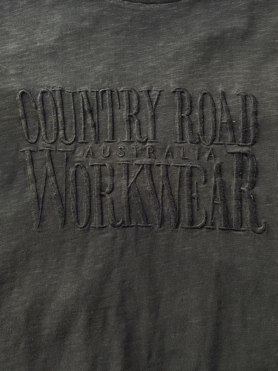 Country Road Workwear Charcoal Cotton Logo T-Shirt