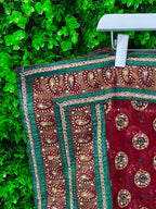 Emerald & Ruby Border-Print Two-Piece Set
