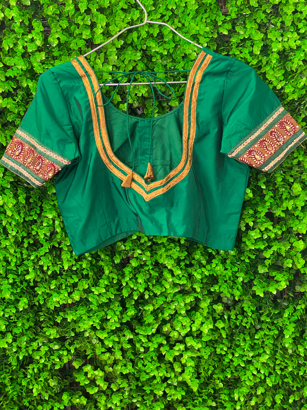 Emerald & Ruby Border-Print Two-Piece Set