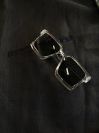 Black Satin-Lapel Tailored Blazer