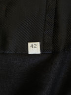 Black Satin-Lapel Tailored Blazer