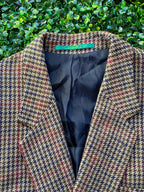 Canda Brown Heritage Check Double-Breasted Blazer