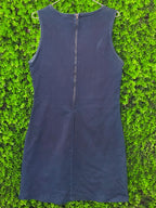 News Denim Navy Stretch-Cotton Sleeveless Shift Dress