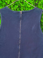 News Denim Navy Stretch-Cotton Sleeveless Shift Dress